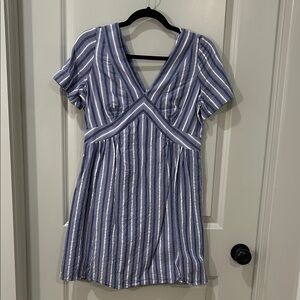 Banana Republic Blue and White Striped Mini Dress
